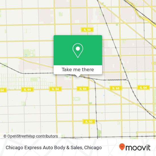 Chicago Express Auto Body & Sales, 1827 N Leclaire Ave map