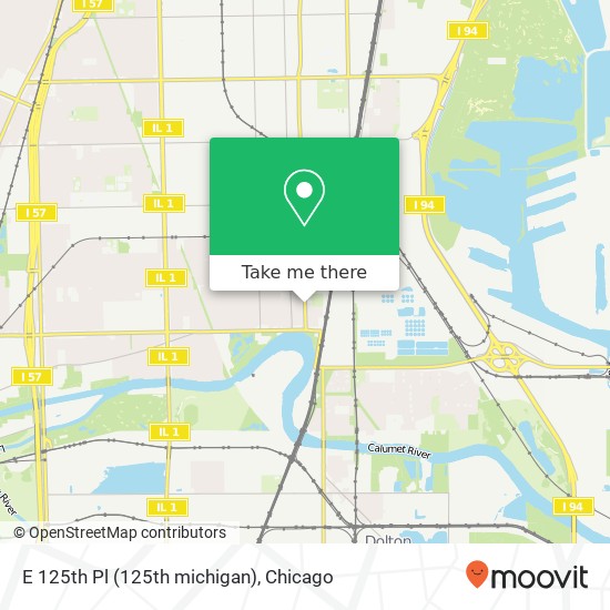 Mapa de E 125th Pl (125th michigan), Chicago, IL 60628