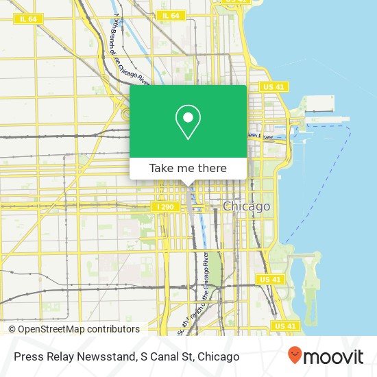 Mapa de Press Relay Newsstand, S Canal St