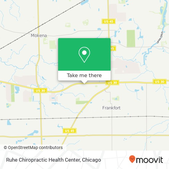 Mapa de Ruhe Chiropractic Health Center, 21104 Washington Pkwy