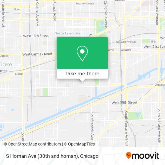 S Homan Ave (30th and homan) map