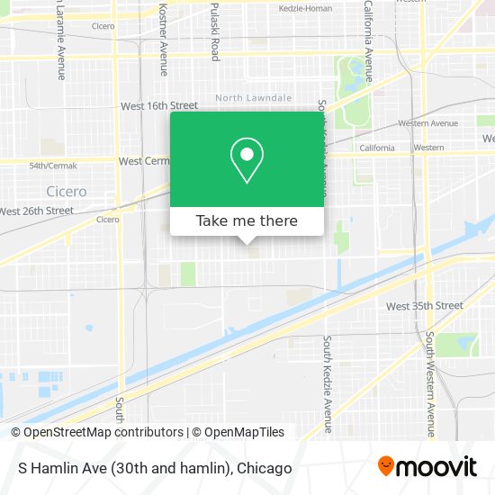 S Hamlin Ave (30th and hamlin) map