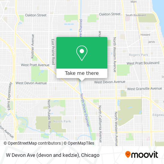 W Devon Ave (devon and kedzie) map