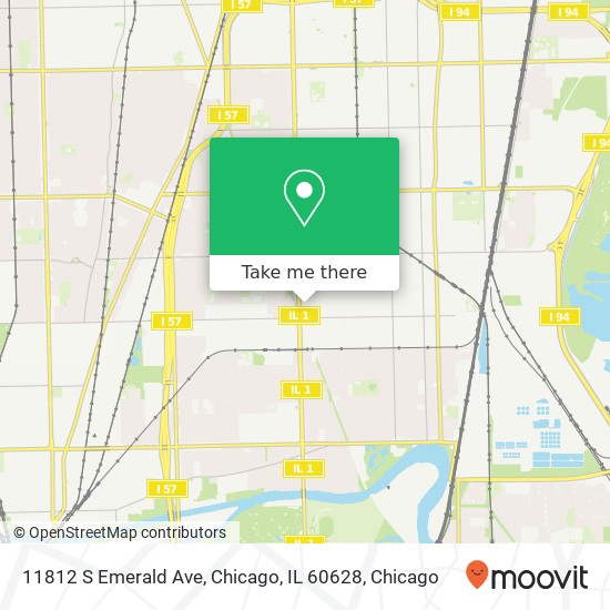 Mapa de 11812 S Emerald Ave, Chicago, IL 60628