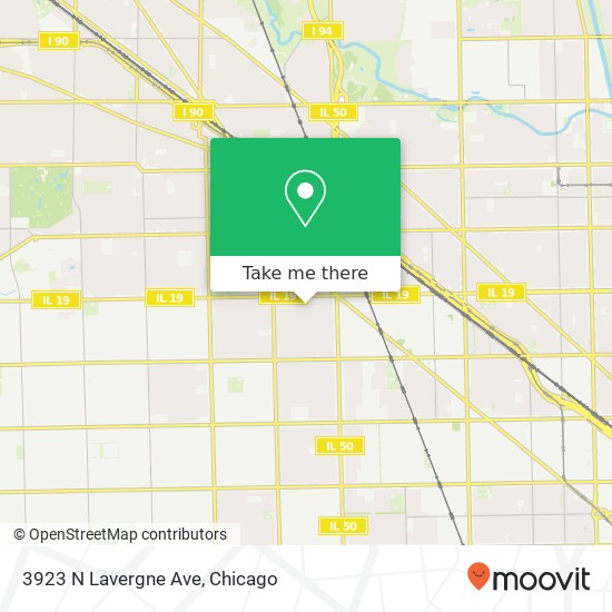 Mapa de 3923 N Lavergne Ave, Chicago, IL 60641