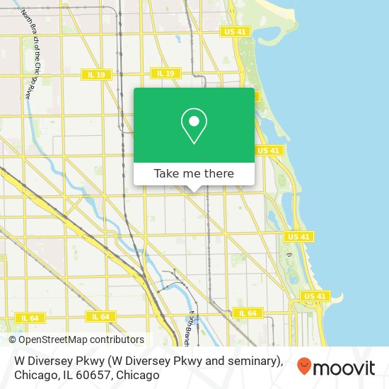 W Diversey Pkwy (W Diversey Pkwy and seminary), Chicago, IL 60657 map