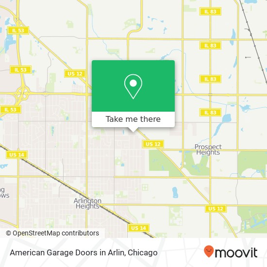Mapa de American Garage Doors in Arlin, 1418 E Olive St