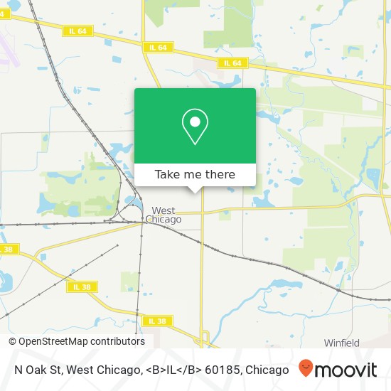 N Oak St, West Chicago, <B>IL< / B> 60185 map