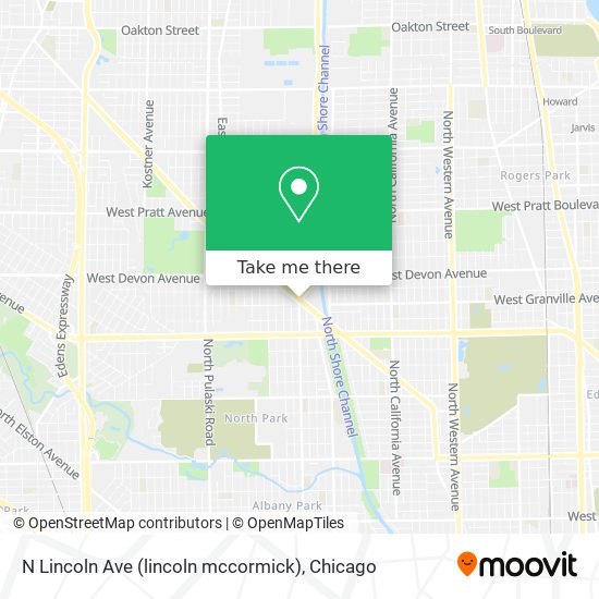 N Lincoln Ave (lincoln mccormick) map