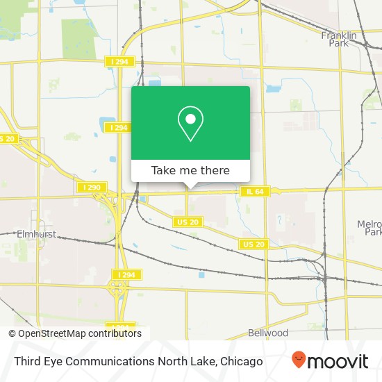 Mapa de Third Eye Communications North Lake, 18 E North Ave