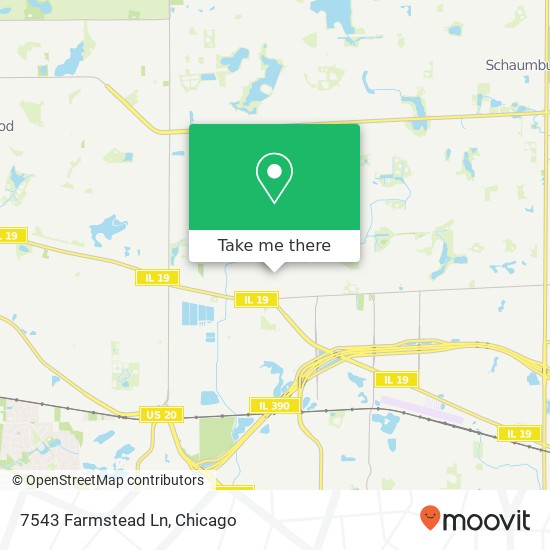 Mapa de 7543 Farmstead Ln, Hanover Park, IL 60133