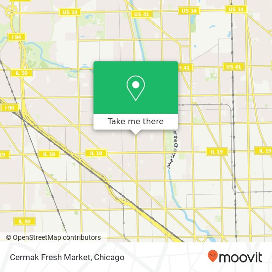 Mapa de Cermak Fresh Market, 4234 N Kedzie Ave