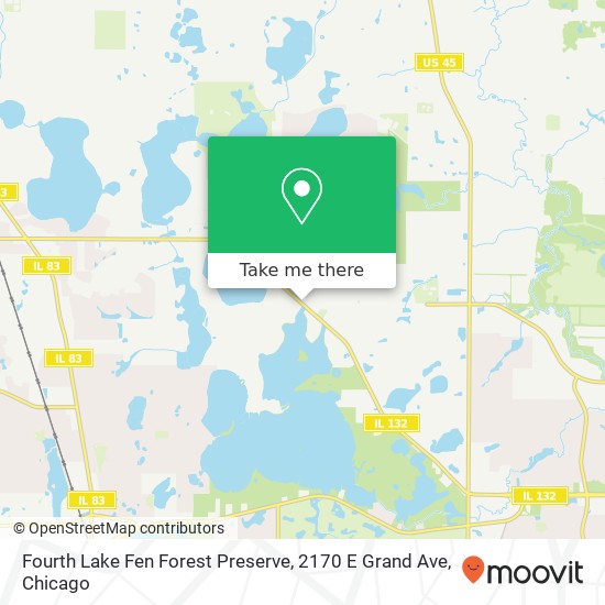Fourth Lake Fen Forest Preserve, 2170 E Grand Ave map
