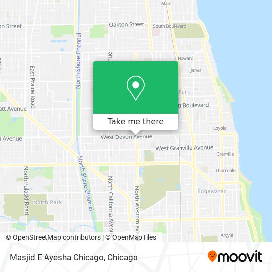 Mapa de Masjid E Ayesha Chicago