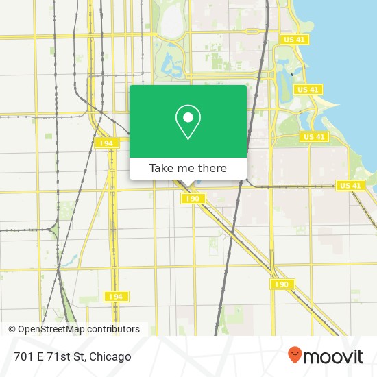 Mapa de 701 E 71st St, Chicago, IL 60619