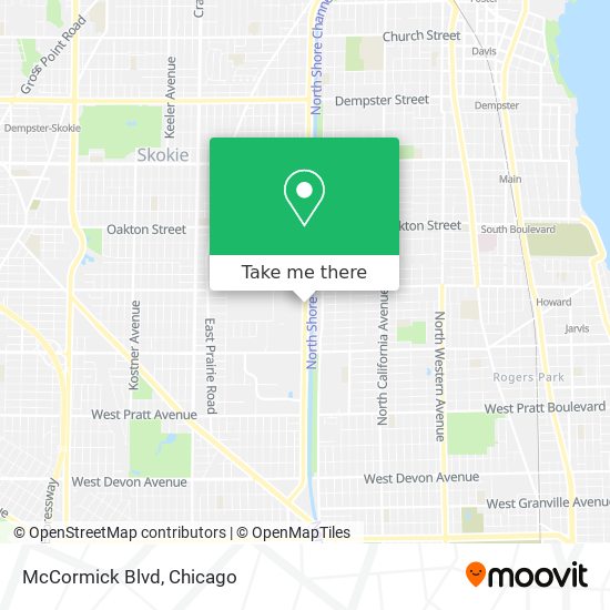 Mapa de McCormick Blvd