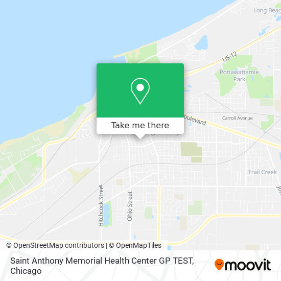Saint Anthony Memorial Health Center GP TEST map