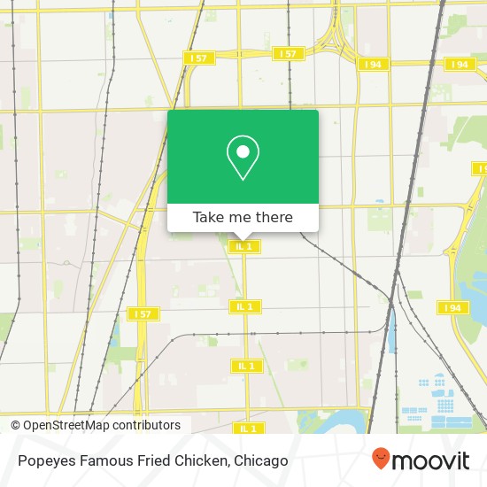 Mapa de Popeyes Famous Fried Chicken, 11350 S Halsted St