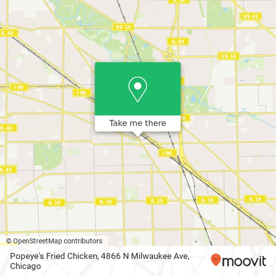 Popeye's Fried Chicken, 4866 N Milwaukee Ave map