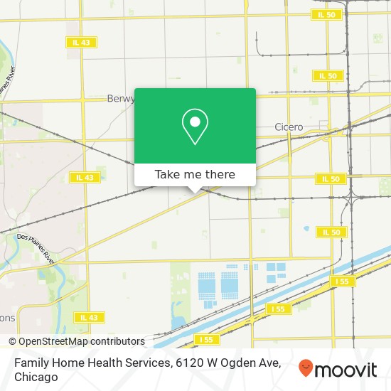 Family Home Health Services, 6120 W Ogden Ave map