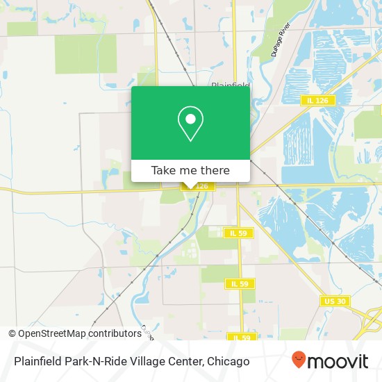 Plainfield Park-N-Ride Village Center map