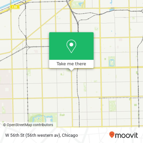 Mapa de W 56th St (56th western av), Chicago, IL 60636