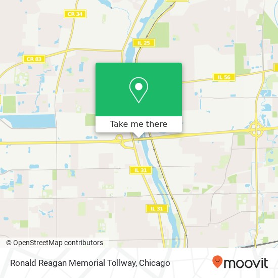 Ronald Reagan Memorial Tollway map