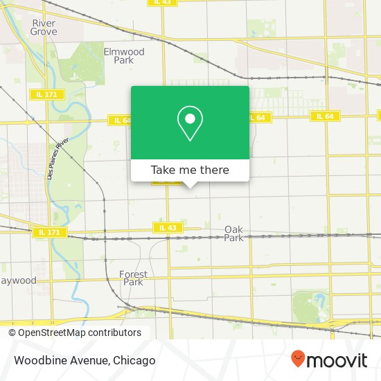 Mapa de Woodbine Avenue