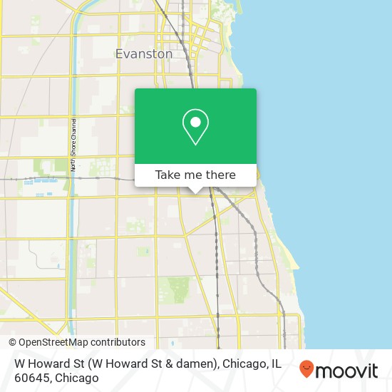 Mapa de W Howard St (W Howard St & damen), Chicago, IL 60645