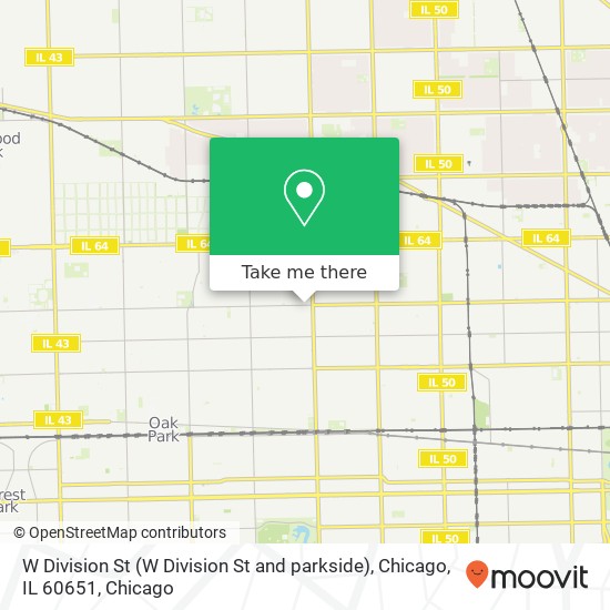 Mapa de W Division St (W Division St and parkside), Chicago, IL 60651