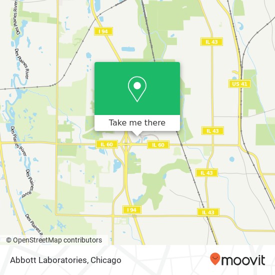 Mapa de Abbott Laboratories, 100 N Field Dr