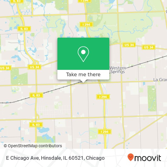 Mapa de E Chicago Ave, Hinsdale, IL 60521