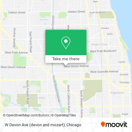 Mapa de W Devon Ave (devon and mozart)