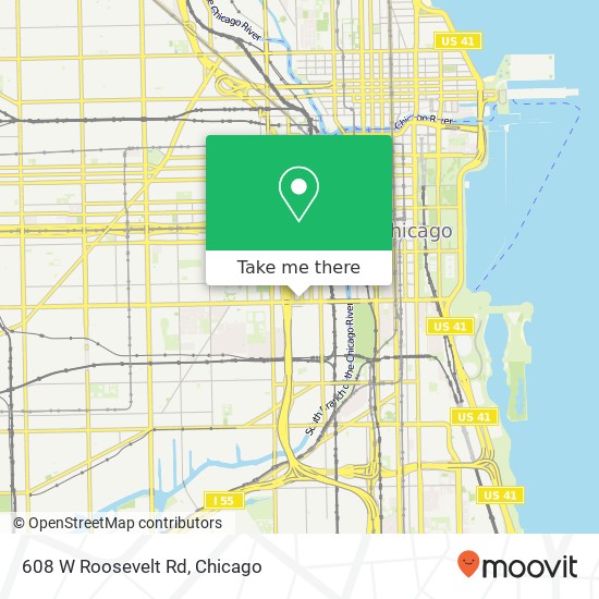 608 W Roosevelt Rd, Chicago, <B>IL< / B> 60607 map