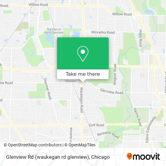 Glenview Rd (waukegan rd glenview) map