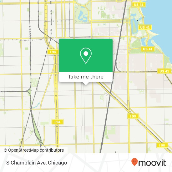 Mapa de S Champlain Ave, Chicago, IL 60619