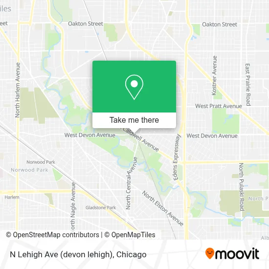 N Lehigh Ave (devon lehigh) map