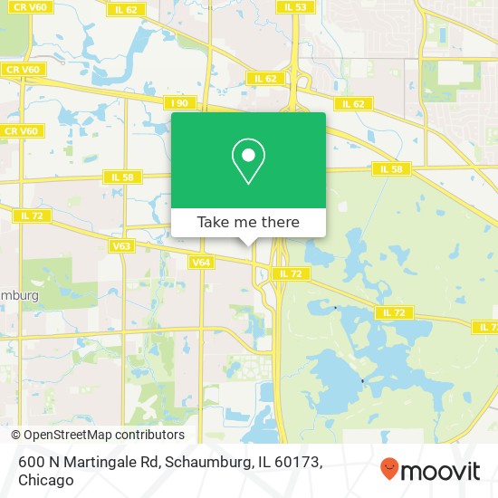 Mapa de 600 N Martingale Rd, Schaumburg, IL 60173