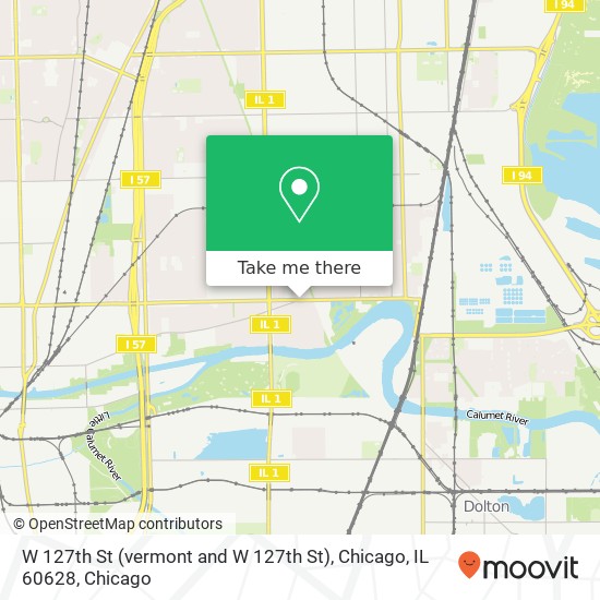 Mapa de W 127th St (vermont and W 127th St), Chicago, IL 60628