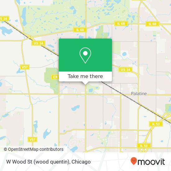 W Wood St (wood quentin), Palatine, IL 60067 map