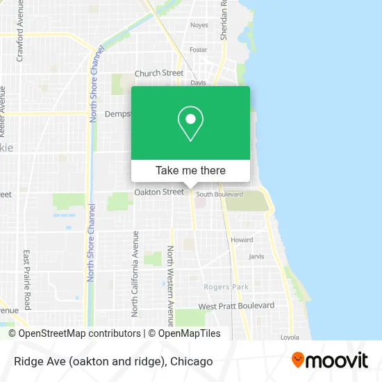 Ridge Ave (oakton and ridge) map