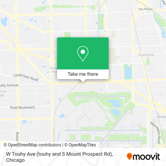 W Touhy Ave (touhy and S Mount Prospect Rd) map