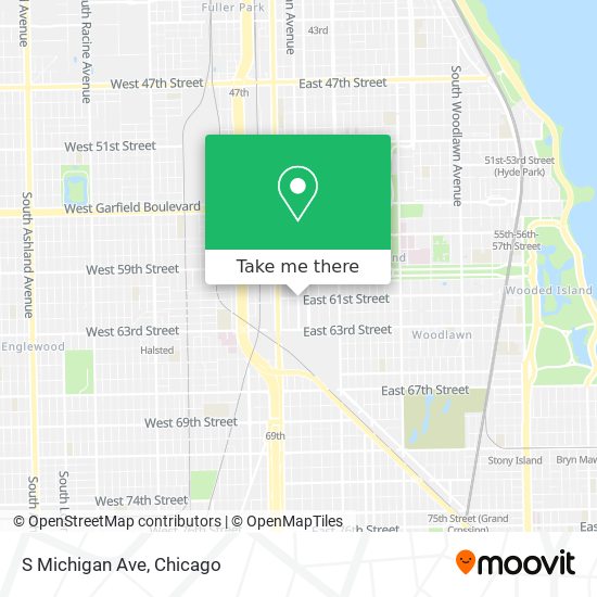 S Michigan Ave map