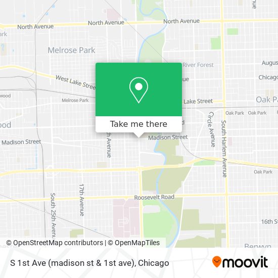 S 1st Ave (madison st & 1st ave) map