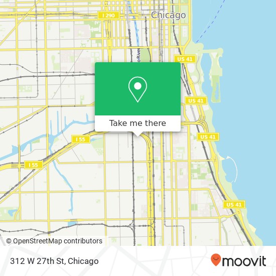 Mapa de 312 W 27th St, Chicago, IL 60616