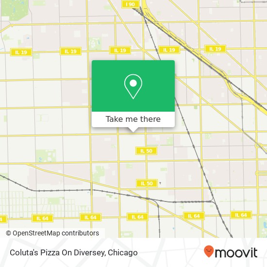 Coluta's Pizza On Diversey, 4946 W Diversey Ave map