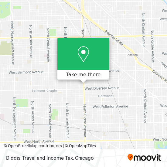 Diddis Travel and Income Tax map