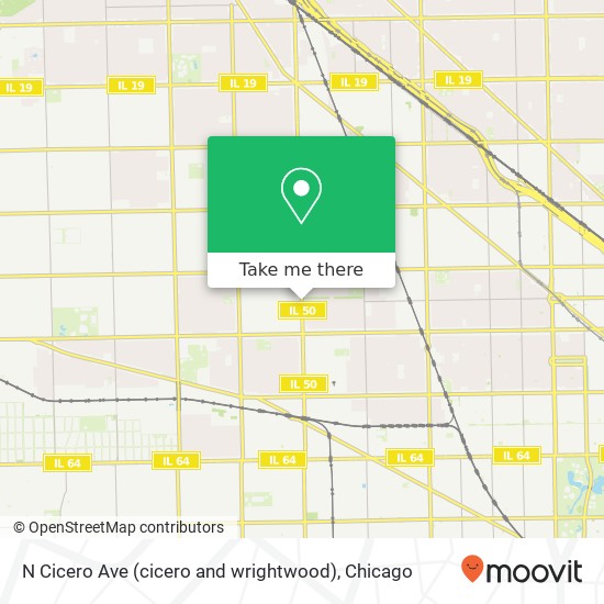 Mapa de N Cicero Ave (cicero and wrightwood), Chicago, IL 60639
