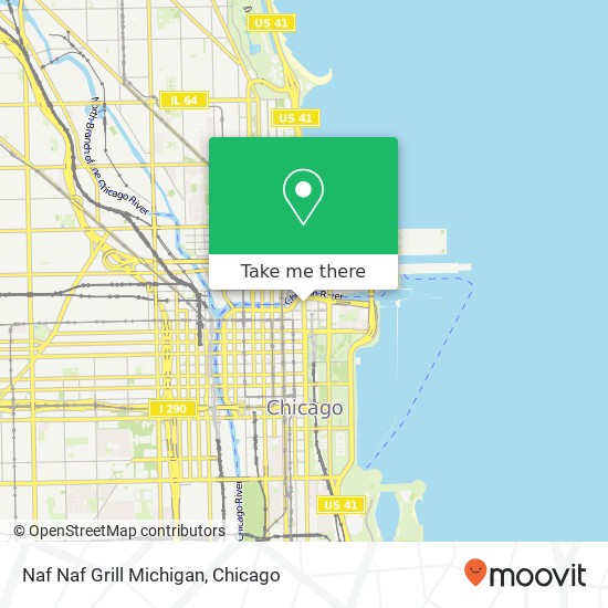 Mapa de Naf Naf Grill Michigan, 326 N Michigan Ave