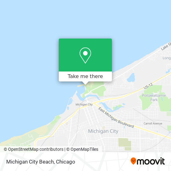 Mapa de Michigan City Beach